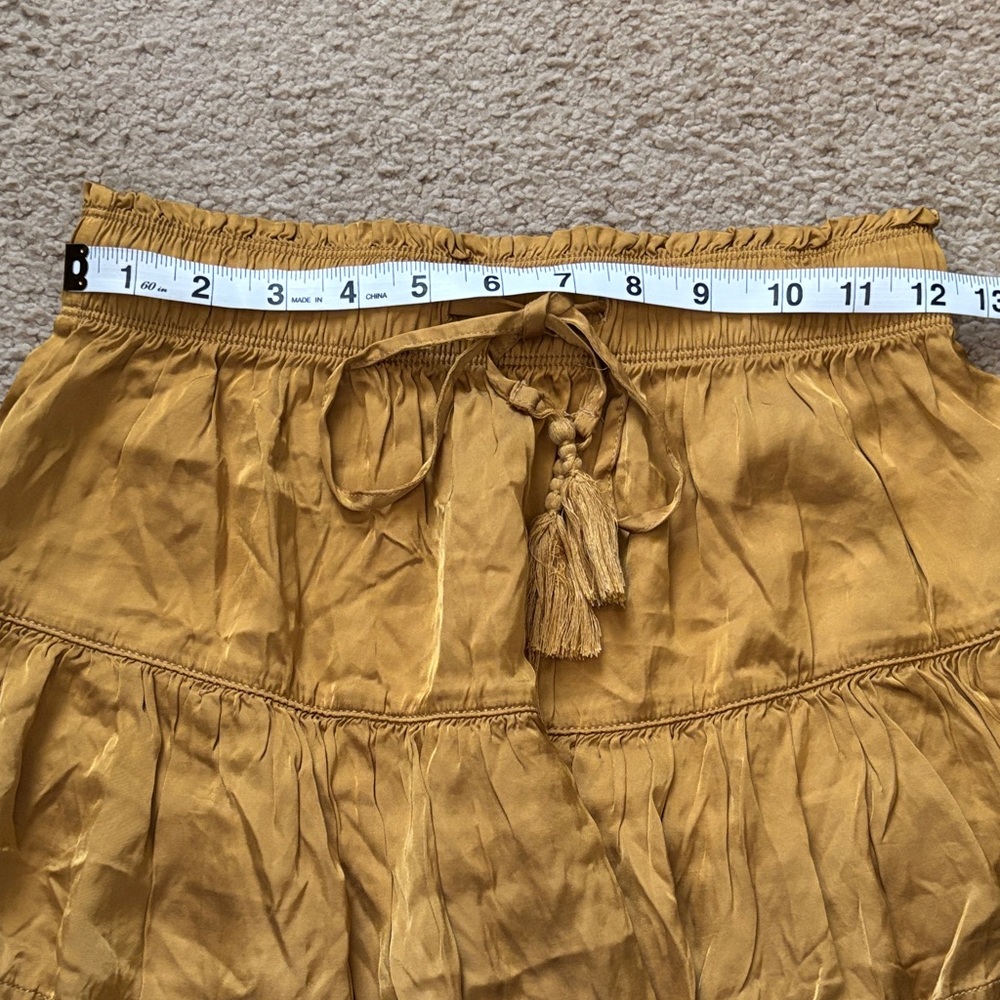 NWT Aerie Golden Tiered Ruffle Mini Skirt Size XS - Picture 10 of 10